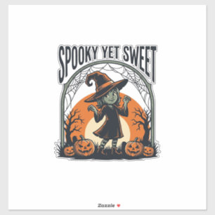 Pegatina Cute Halloween Witch Espeluznante pero Dulce Camis
