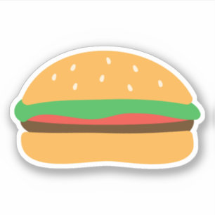 Pegatina Cute Hamburger