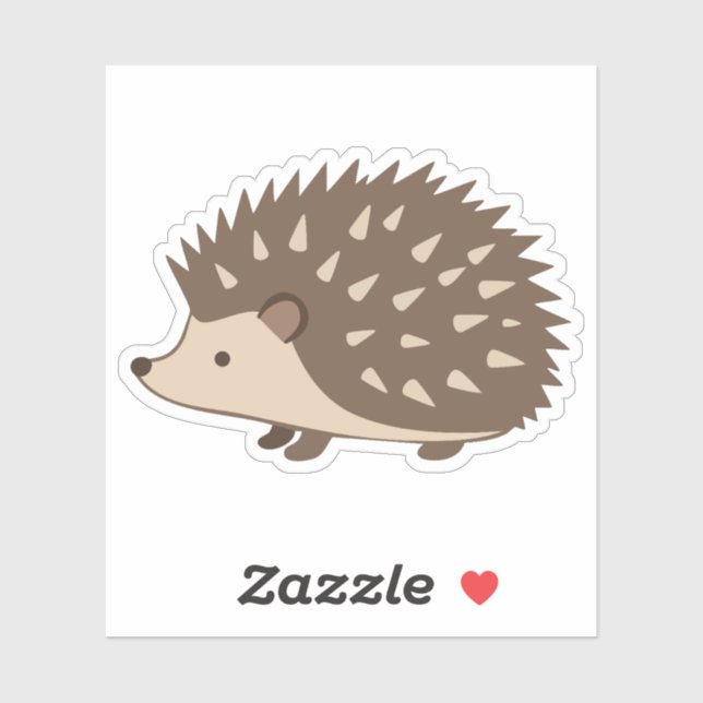 Pegatina Cute Hedgehog (Hoja)