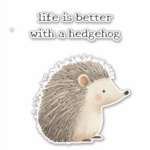 Pegatina Cute Hedgehogs