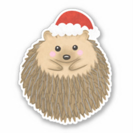 Pegatina Cute Holiday Hedgehog