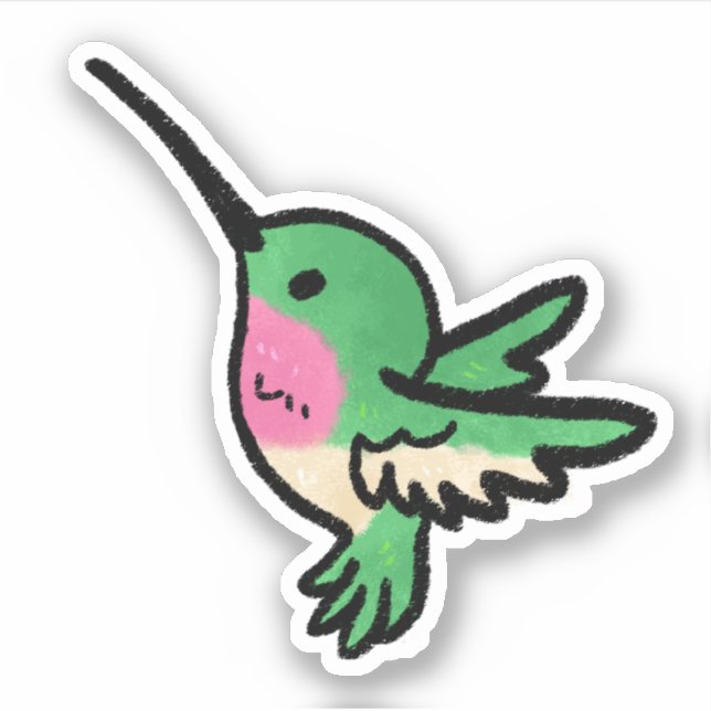 Pegatina Cute HummingBird (Anverso)