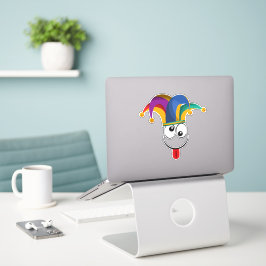 Pegatina Cute Jester Sticker – Fun Medieval Fool for Laptop