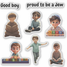 Pegatina Cute Jewish Kids Sticker – “I’m Proud to Be Jewish