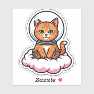 Pegatina Cute Kawaii Astronauta Gato Sticker - Amante del E