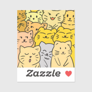 Pegatina Cute Kawaii Cat Illustration Stickers