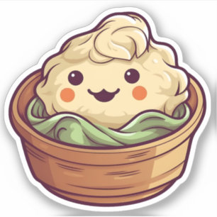 Pegatina Cute Kawaii Dim Sum Dumping Chino