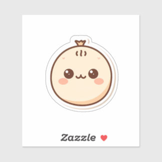 Pegatina Cute Kawaii Dumpling Sticker | Adorable Cartoon Fo