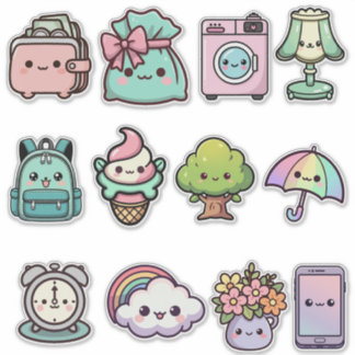 Pegatina Cute Kawaii Everyday Sticker Bundle – Adorable Lif