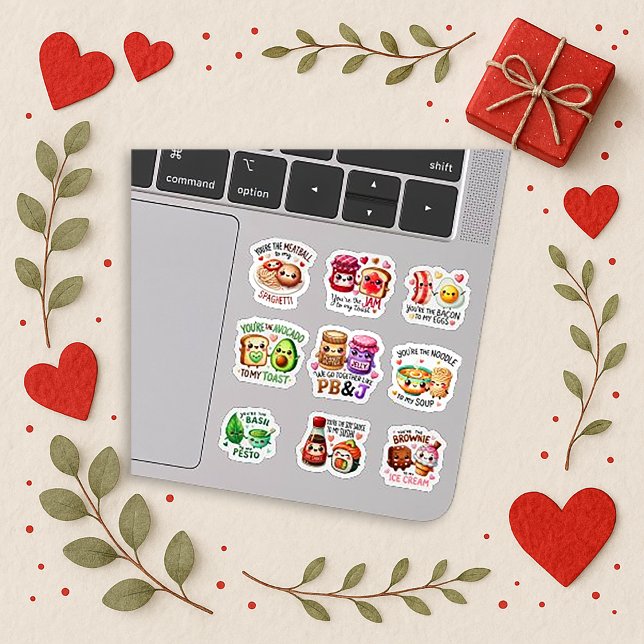 Pegatina Cute Kawaii Food Pair Pun Sheet (Subido por el creador)