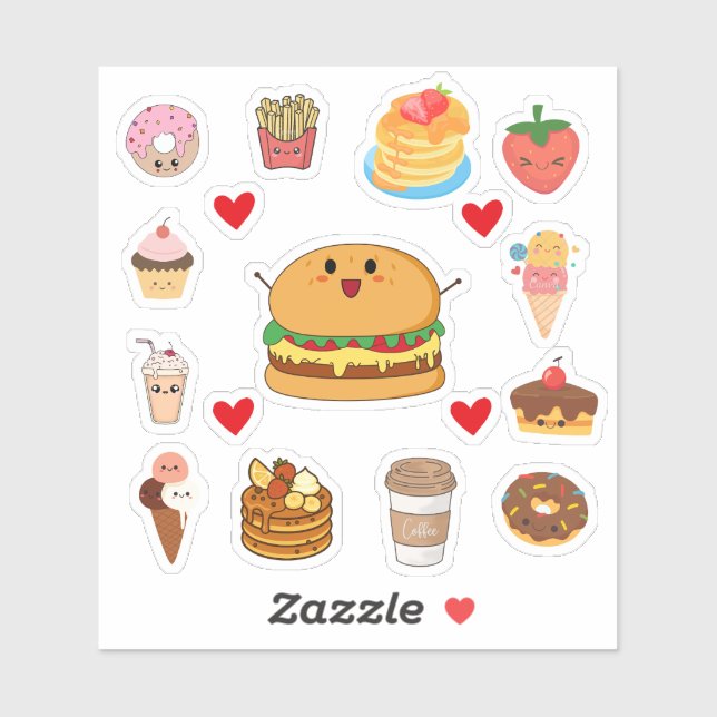 Pegatina Cute Kawaii Food Stickers (Hoja)