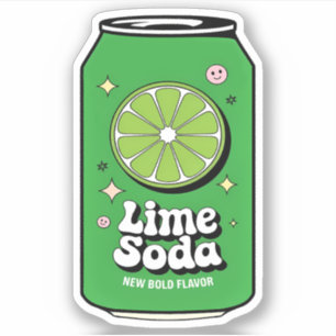 Pegatina Cute Kawaii Fun Fruity Lime Soda Bebe Jugo