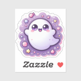 Pegatina Cute Kawaii Ghost Vinyl Pastel Halloween Vibe