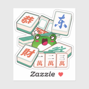 Pegatina Cute Kawaii Mahjong Rana Gamer