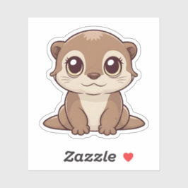 Pegatina Cute Kawaii Otter Adorable Animal Fun Art