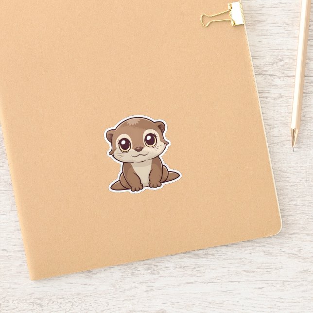 Pegatina Cute Kawaii Otter Adorable Animal Fun Art (Cuaderno)