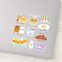 Cute Kawaii Personalizado de comida Doodle Diverti
