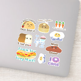 Pegatina Cute Kawaii Personalizado de comida Doodle Diverti