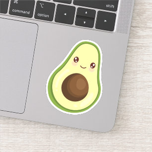 Pegatina Cute Kawaii Sonriente aguacate