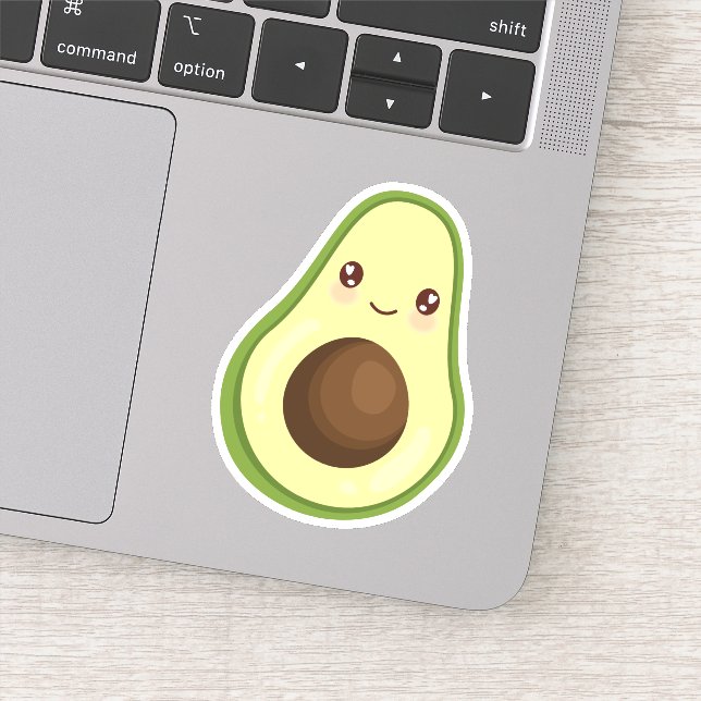 Pegatina Cute Kawaii Sonriente aguacate (Detalle)