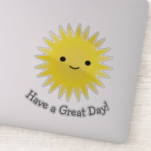 Pegatina Cute Kawaii Sonriente Sun