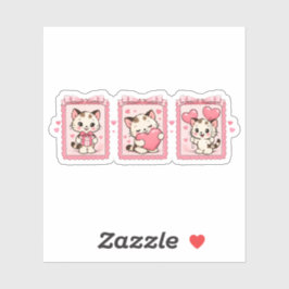 Pegatina Cute Kawaii Sticker de Gatito Amor