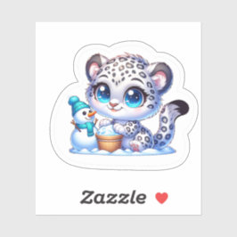 Pegatina Cute Kawaii Stickers Snow Leopard Sticker Big Cat