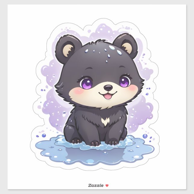 Pegatina Cute Kawaii Teddy Bear (Hoja)