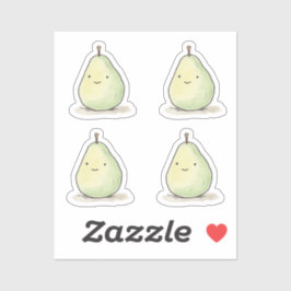 Pegatina Cute Kawaii Watercolor Pear