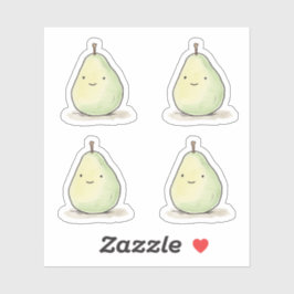 Pegatina Cute Kawaii Watercolor Pear