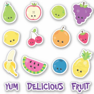 Pegatina Cute Kawaii Yum Delicious Fruit