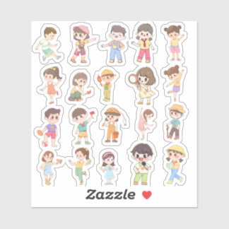 Pegatina Cute Kids Activity Vinyl Stickers