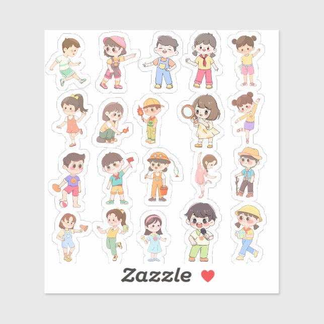 Pegatina Cute Kids Activity Vinyl Stickers (Hoja)