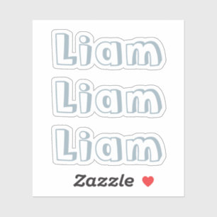 Pegatina Cute Kids Slate Blue Name