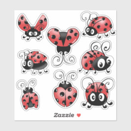 Pegatina Cute Ladybug
