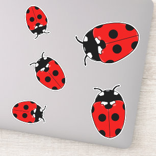 Pegatina Cute Ladybugs Garden Insects