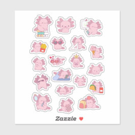 Pegatina Cute Little Axolotls School Pack Stickers
