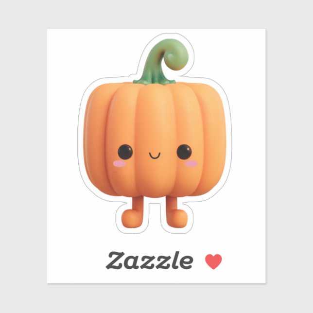 Pegatina Cute Little Pumpkin Guy (Hoja)