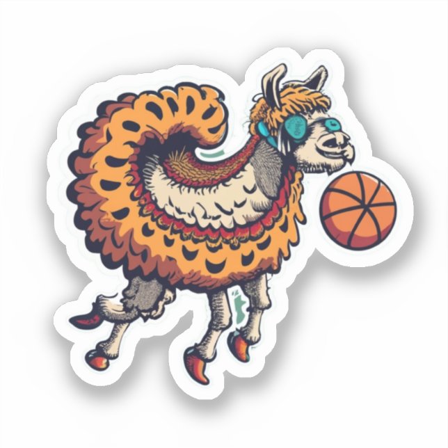 Pegatina Cute Llama (Anverso)