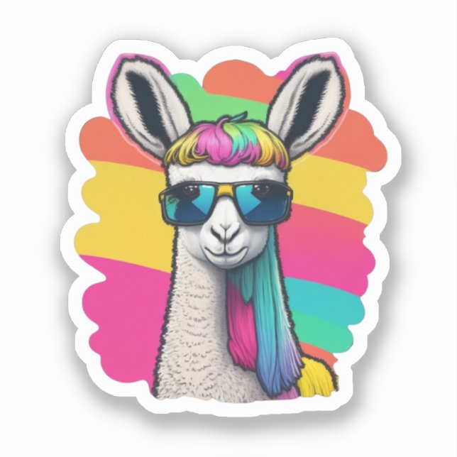 Pegatina Cute Llamas (Anverso)