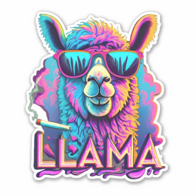 Pegatina Cute Llamas (Anverso)
