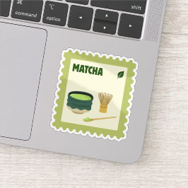 Pegatina Cute Matcha Stamp