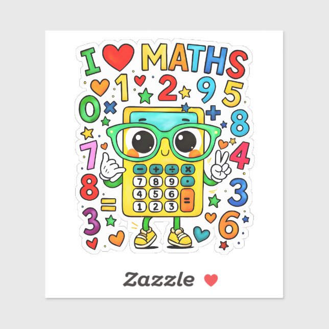 Pegatina Cute Math Owl Sticker for Kids School Fun (Hoja)