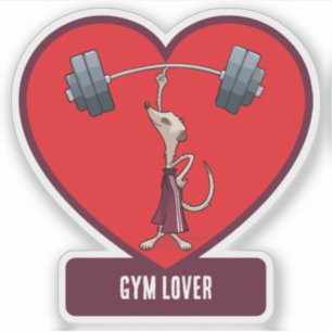 Pegatina Cute Meerkat Gym Lover Funny Personalizado de leva