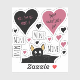 Pegatina Cute Mine Mine Mine Mine Collection Bat Tema