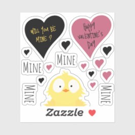 Pegatina Cute Mine Mine Mine Mine Collection Chicken Tema