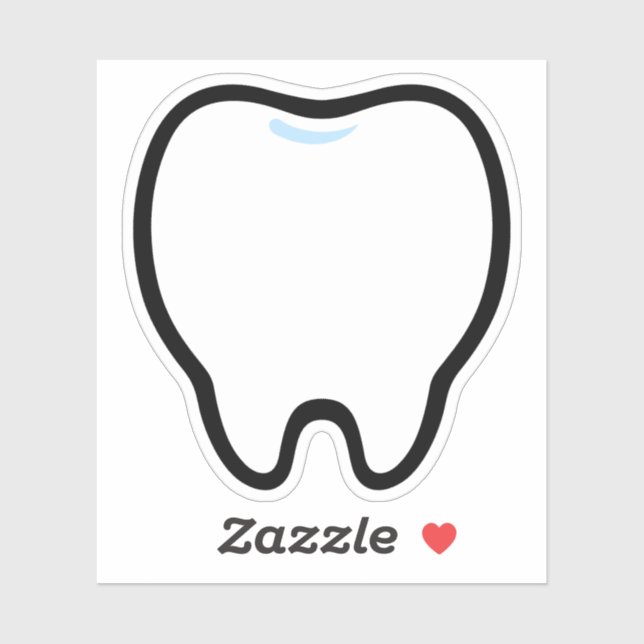 Pegatina Cute Minimal Tooth Illustration (Hoja)