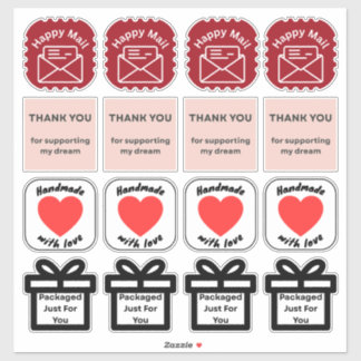 Pegatina Cute Mixed Small Business Packaging Sticker Sheet