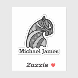 Pegatina Cute Moderm Black Panther Añadir nombre