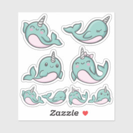 Pegatina Cute Narwhal Vinyl